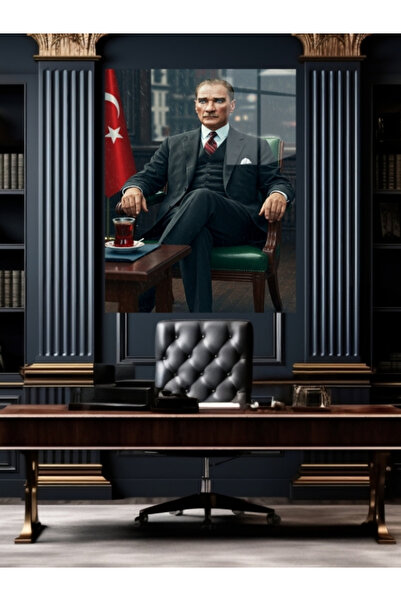 META CAM ATATÜRK TABLO CAM, OFİS,MODERN,DUVAR TABLO,ATATÜRK TABLO HEDİYELİK