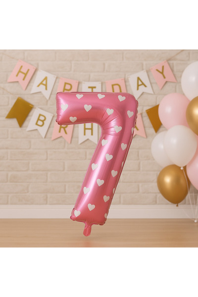 ikm balon بالون رقائق معدنية وردي مقاس 36 سم