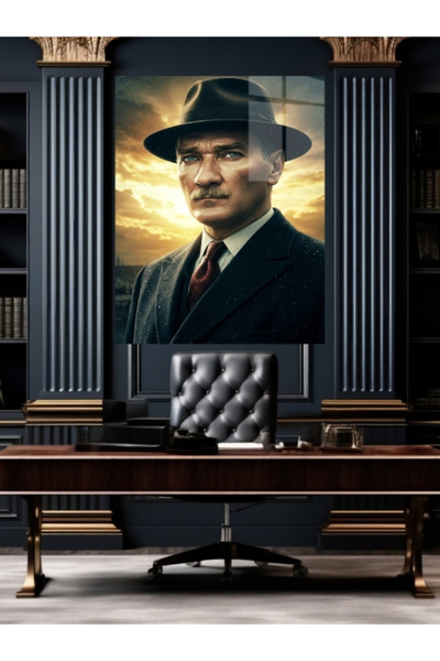 META CAM ATATÜRK TABLO CAM, OFİS,MODERN,DUVAR TABLO,ATATÜRK TABLO HEDİYELİK
