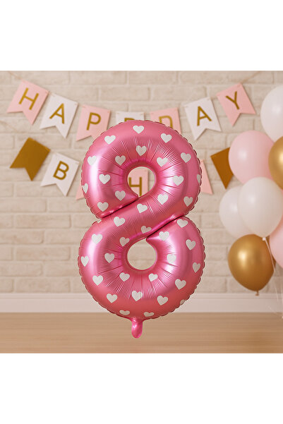 ikm balon بالون رقائق معدنية وردي مقاس 36 سم