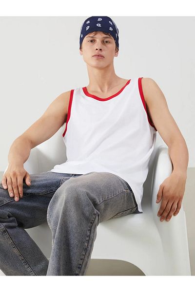 LC Waikiki Xside Ecru Crew Neck Men's Sleeveless T-Shirt
