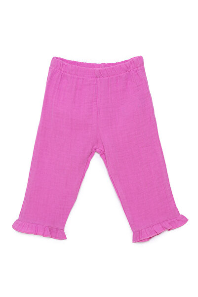 ebebek Hello Baby HelloBaby Kız Bebek Pantolon Müslin Reçme Paça Pembe