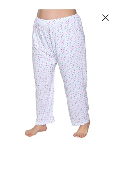 Uzunlar Tekstil Γυναικείες πιτζάμες από 100% βαμβάκι Mother Long Johns με διχτυωτό σχέδιο με στάμπα Long Johns Battal