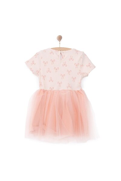 ebebek Hello Baby HelloBaby Kız Bebek Basic Elbise Bisiklet Yaka Kısa Kol Somon