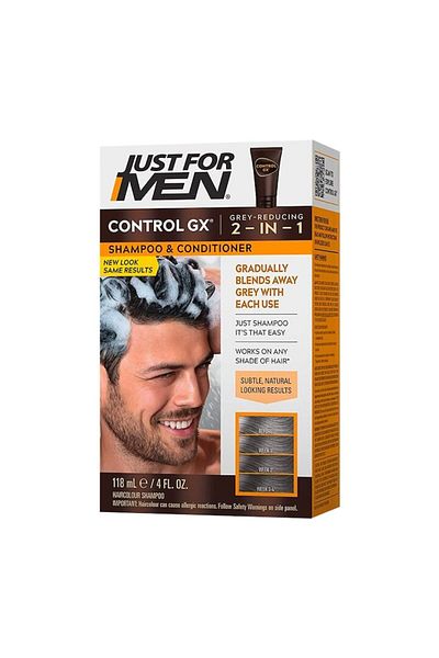 Just For Men Control GX 2in1 Shampoo and Conditioner for Gray Hair 118 ml