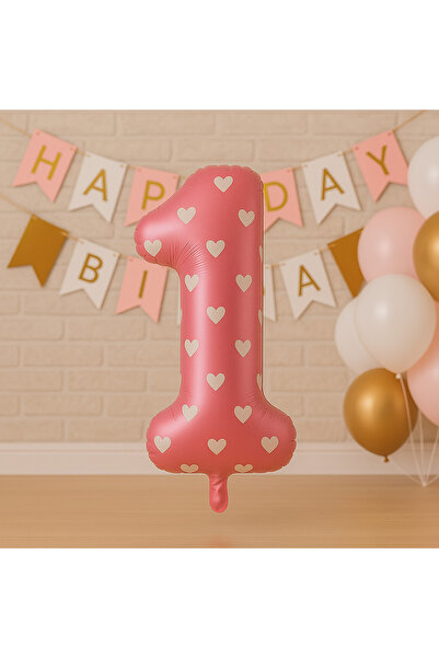 ikm balon 36 cm Pembe Rakam Folyo Balon