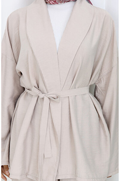 sefamerve Παντελόνι Kimono Σετ δύο τεμαχίων 11322-08 Mink