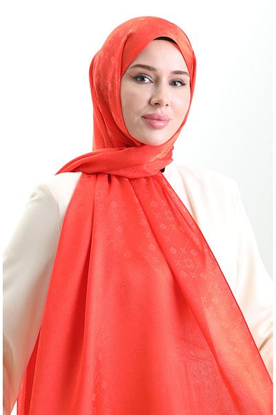 sefamerve Σάλι Karaca Jacquard 81097-08 Πορτοκαλί