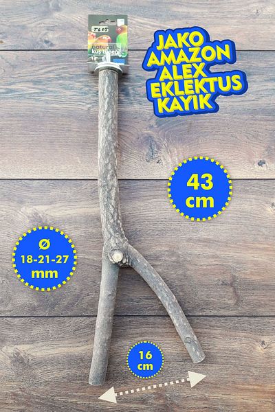 Vixpet Venty Natural Shaped Parrot Perch 43 cm |   Jako, Amazon, Eklektus, Alexander, Kayak, Konur - T605