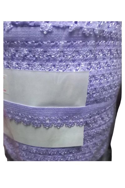 Mu Art Ahşap Laundry Rubber Lace 1 cm 75 Meters 1 Ball Lilac