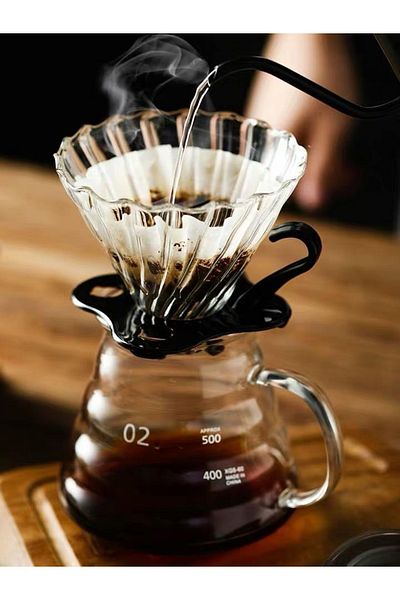 Omran Cart V60 Glass Coffee Dripper – 2–4 Cups, Heat-Resistant, Fits Most Server Pots