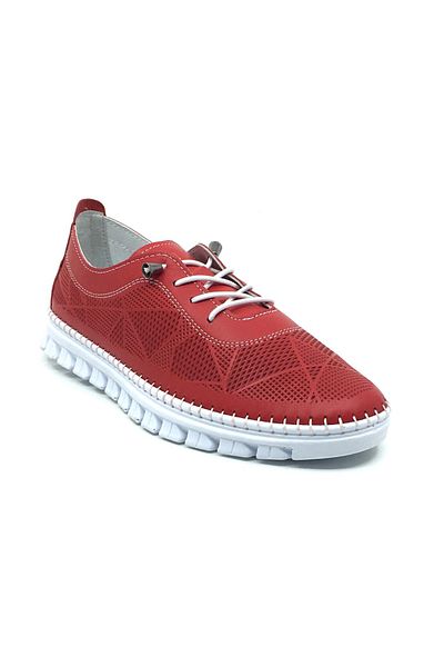 Taşpınar Ayakkabı Taşpınar 100% Genuine Leather Women's Orthopedic Summer Daily Smart Rubber Laced Shoes 36-41