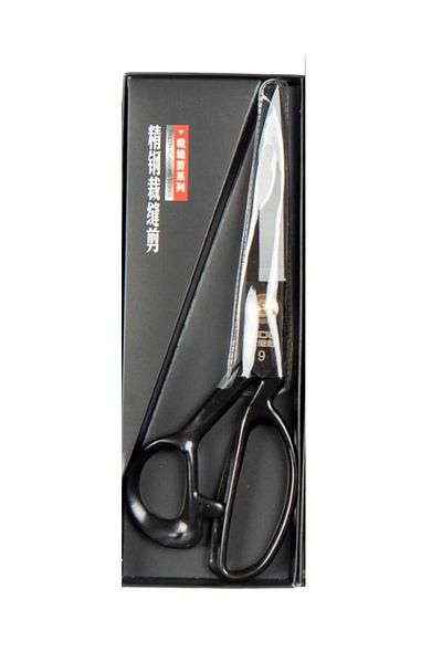 AOTS Tailor Scissors Black Metal Handle Number 9