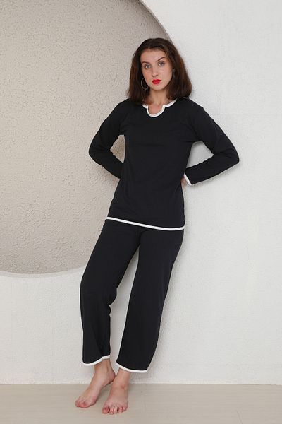 FAMES PİJAMA Yazlik Combed Women's Pajama Set