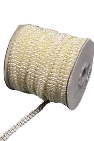 Parla Sewable Row Pearl Width 1 cm Cream 10 Meters