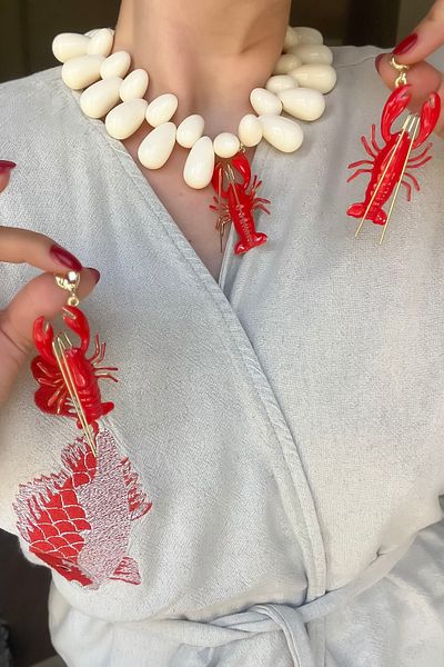 stravis Crab Tip Design Necklace