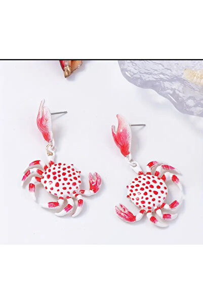 Westtakı أقراط السلطعون النسائية الملونة