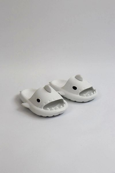 İntive Lingerie Wg500 Shark White Unisex Full Orthopedic Slippers Shark Slides