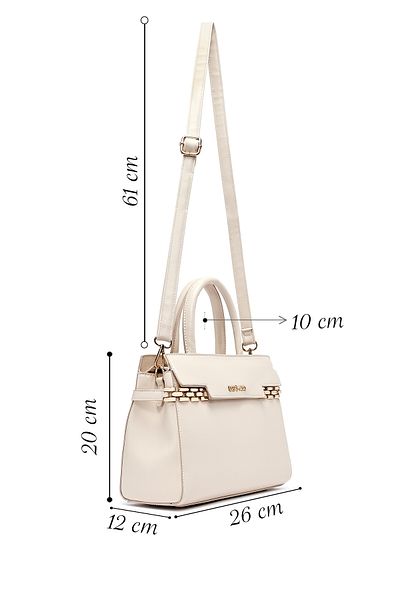 Derimod Women's Beige Long Strap Chain Detailed Shoulder Bag 25Sbd264218