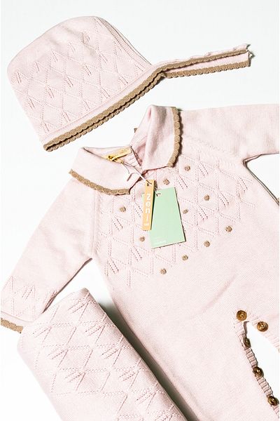 ZENİ BABY Baby Newborn 5-Piece Knitted Knitwear Jumpsuit Set