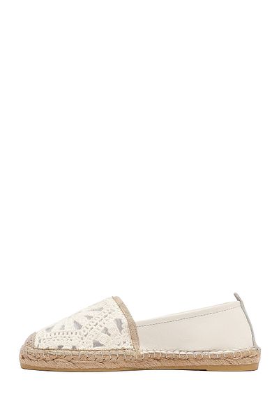 Derimod Women's Cream Patterned Espadrille 25Sfd206914
