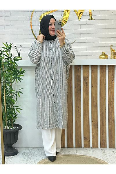 Meryemce Butik Cotton Viscose Tunic (Compatible between Sizes 38-48)
