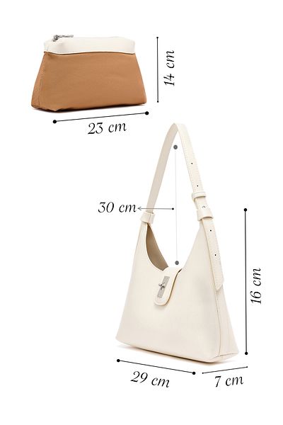 Derimod Women's Cream Classic Shoulder Bag 25Sbd253318