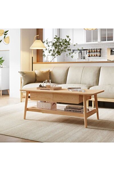 WoodenDecoration01 Nordic Hazeran Detaylı Orta Sehpa