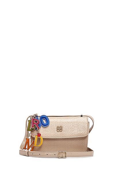 Derimod Women's Beige Printed Long Strap Crossbody Bag 25Sbd252540
