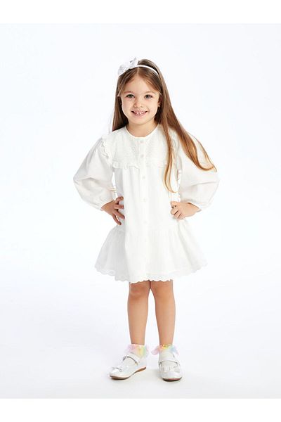 LC Waikiki Lcw Kids Crew Neck Basic Baby Girl Dress