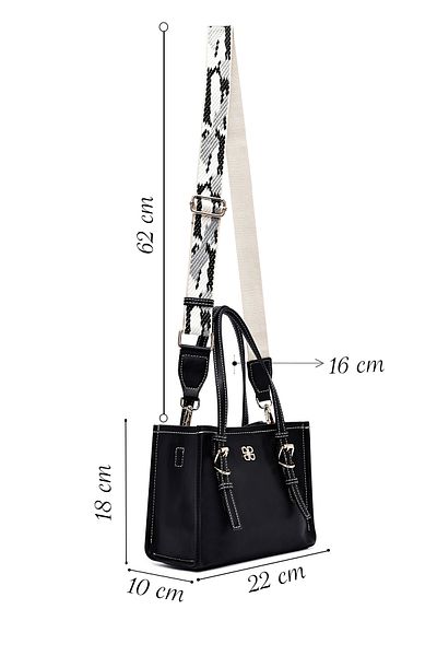 Derimod Women's Black Long Strap Classic Shoulder Bag 25Sbd250618