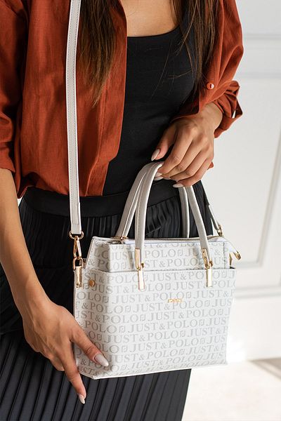 Just Polo Monogram Printed Women's Shoulder Bag