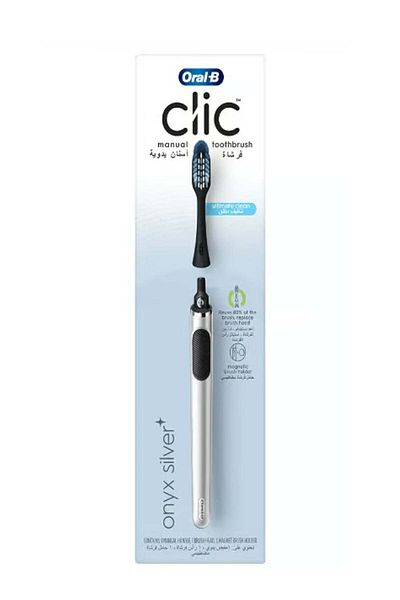 Oral-B Click Toothbrush in Black Chrome with Magnetic Holder