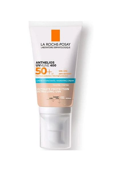 La Roche Posay La Roche-Posay Anthelios UVA/UVB 400 Sunscreen Moisturizing Cream SPF50+, Tinted, 50 ml