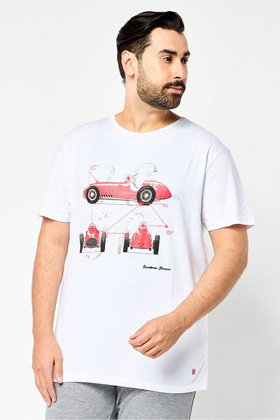Scuderia Ferrari Men Sportswear Fit Short Sleeves Outdoor T-Shirt, White