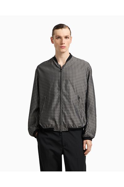 Emporio Armani Men's Regular Fit Long Sleeve Eagle Motif Gray Jacket Em003382 Af18696-Fc227
