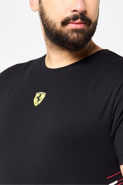 Scuderia Ferrari Men Sportswear Fit Short Sleeve Outdoor T-shirt, Black