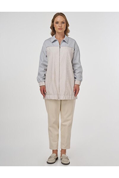 Kayra Hotfix Εκτυπωμένο Ζακάρ Μπουφάν Πέτρα