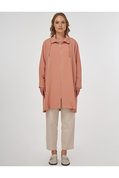 Kayra Fermuar Kapamalı Dik Yaka Giy Çık Mantar