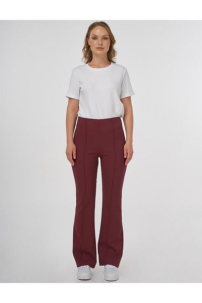 Kayra Çimalı Flare Fit Trousers Bronze Brown