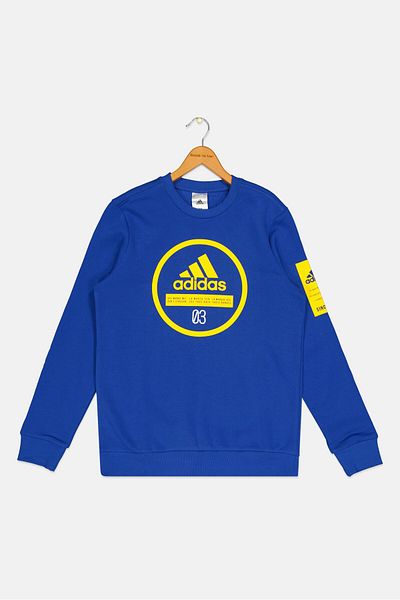 adidas Kids Boy Sportswear Fit Outdoor Sweatshirt, Blue