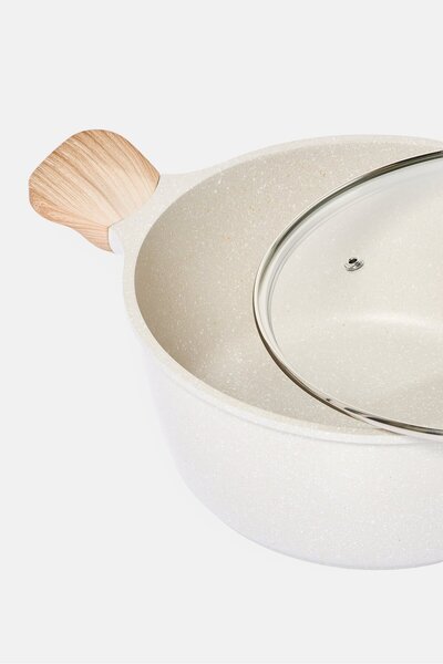 Kathy Ireland Cast Aluminum Casserole With Non-Stick Coating 28cm, Light Grey