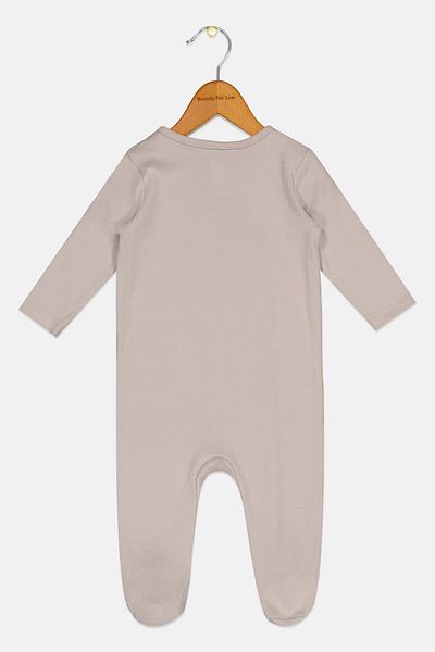 Fox Toddlers Boy Graphic Long Sleeve Rompers, Grey