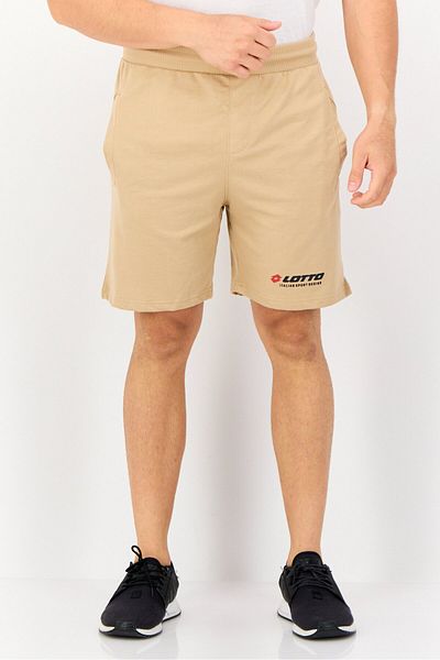 Lotto Men Sportswear Fit Drawstring Outdoor Shorts, Tan