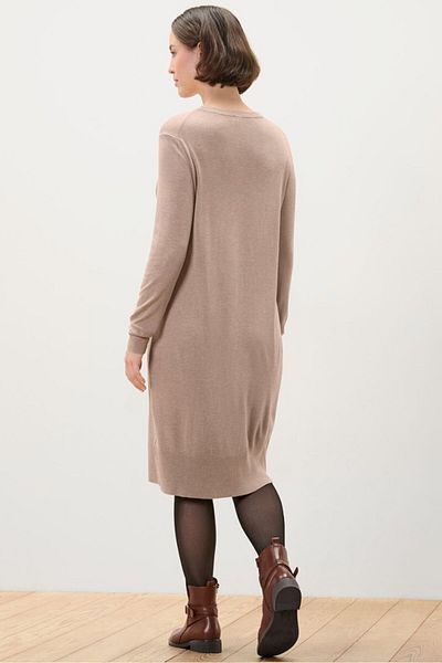 Tchibo Women Knitted Sweater Dress, Beige