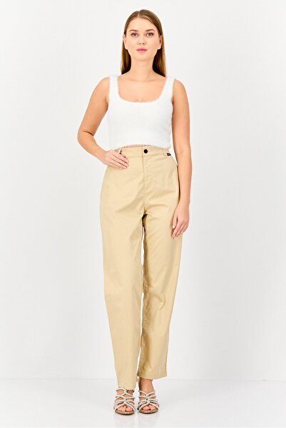 Karl Lagerfeld Women Plain Chino Pants, Beige