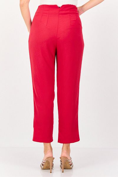 Koton Women Regular Fit Solid Straight Leg Pants, Fushia