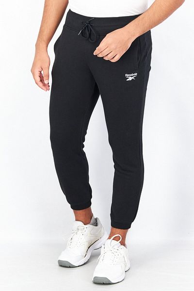 Reebok Men Regular Fit Drawstring Training Sweatpants, Black