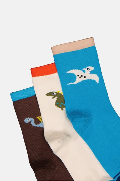 RBX Kids Boy 5 Pairs Graphic Print Crew Sock, Multicolor