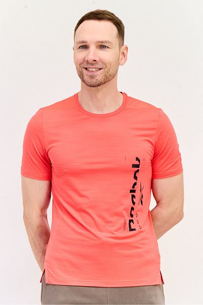 Reebok Men Sportswear Fit Short Sleeves Training T-Shirt, Red